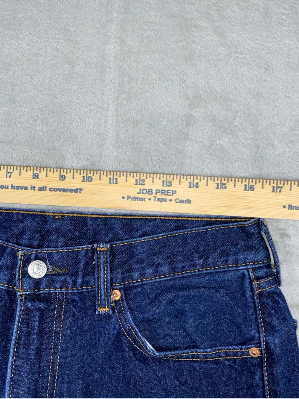 Levi's 505 Regular Fit Jeans Men’s 33X34‎ Dark Wash Indigo Straight Leg - Picture 7 of 9